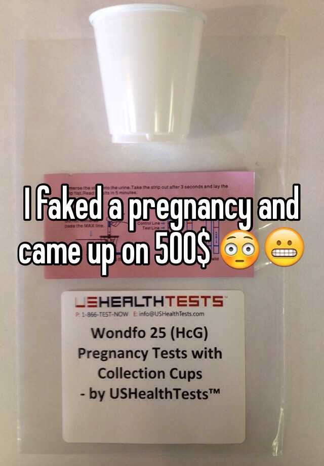 I faked a pregnancy and came up on 500$ 😳😬