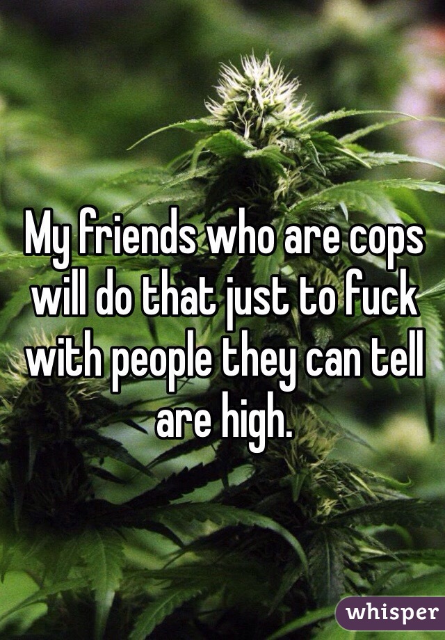 My friends who are cops will do that just to fuck with people they can tell are high. 