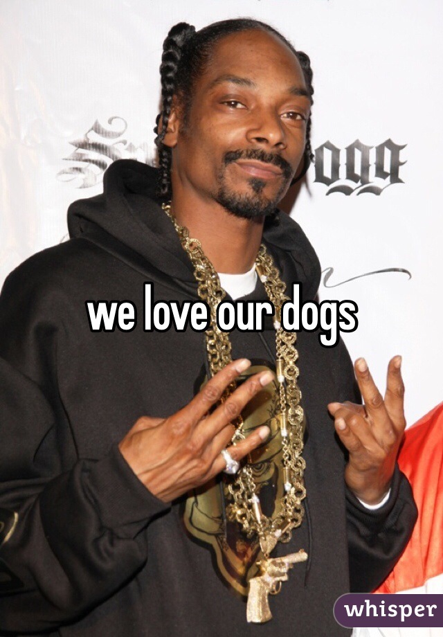 we love our dogs 