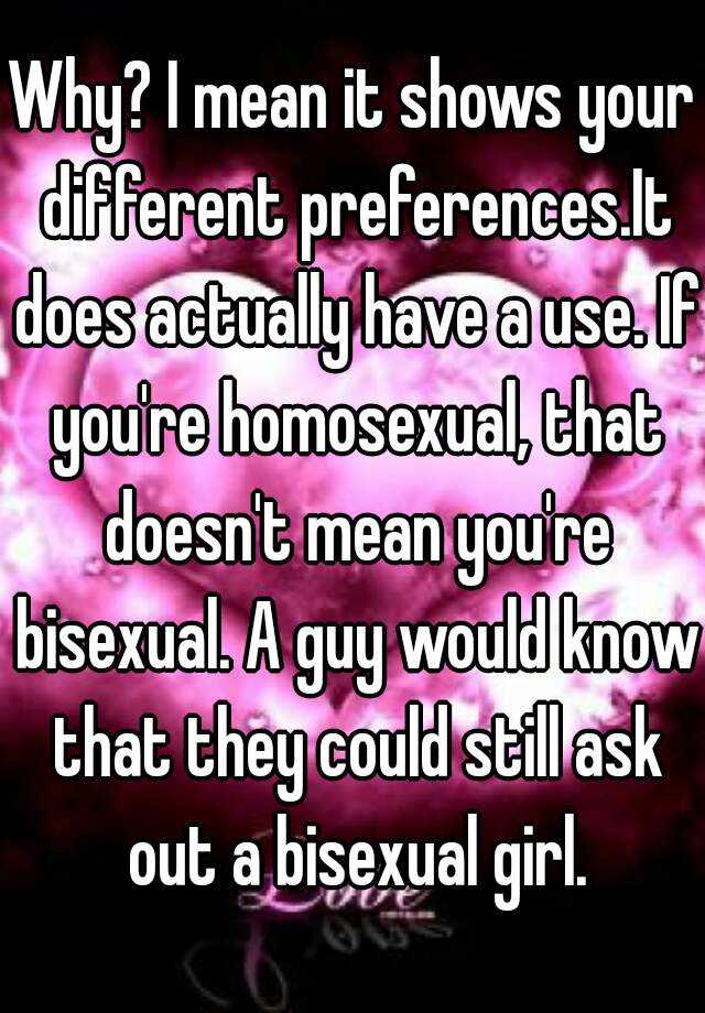 Why? I mean it shows your different preferences.It does actually have a ...