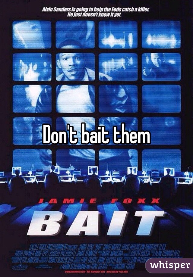 Don't bait them