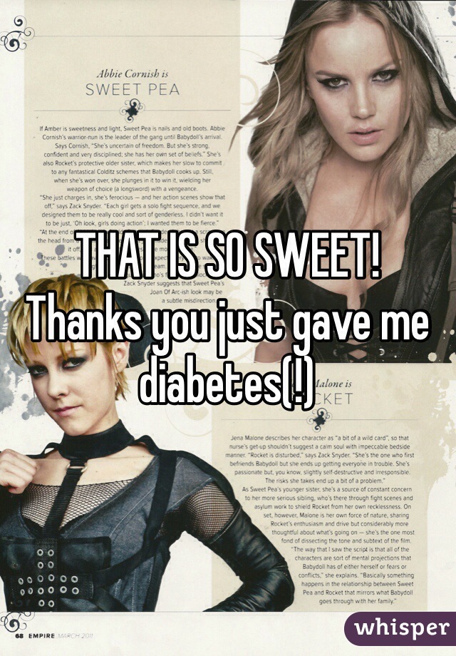 THAT IS SO SWEET! 
Thanks you just gave me diabetes(!)