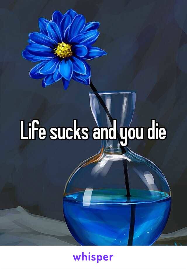 Life sucks and you die 