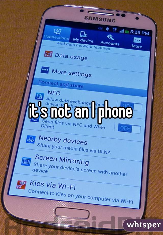 it's not an I phone