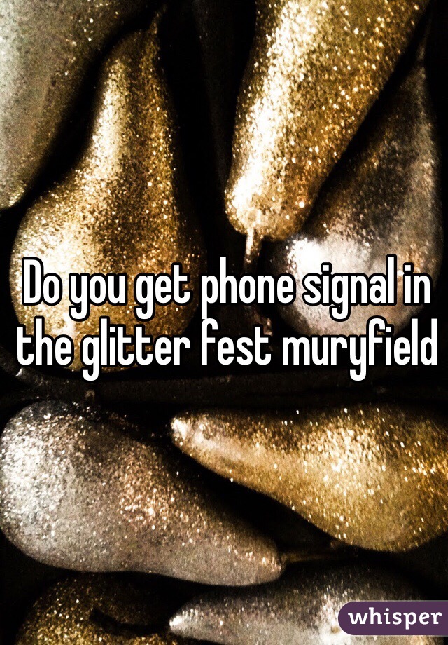 Do you get phone signal in the glitter fest muryfield