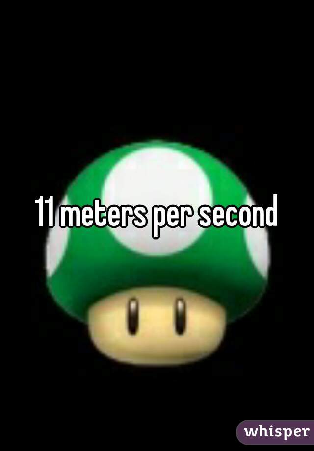 11 meters per second