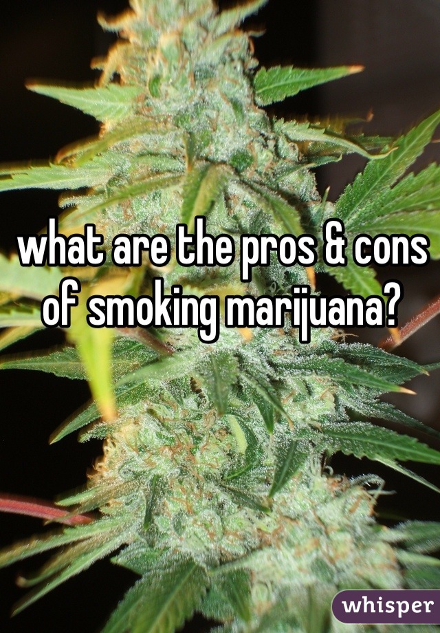 what are the pros & cons of smoking marijuana?