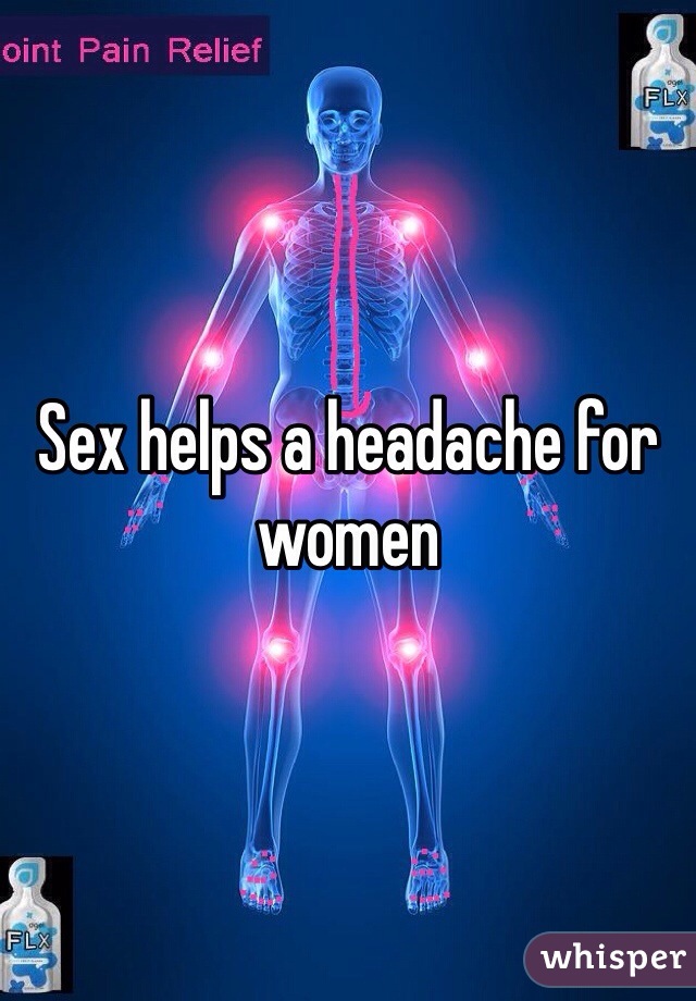 Sex helps a headache for women