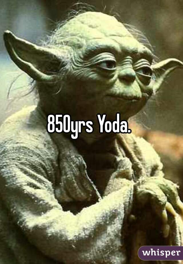 850yrs Yoda. 