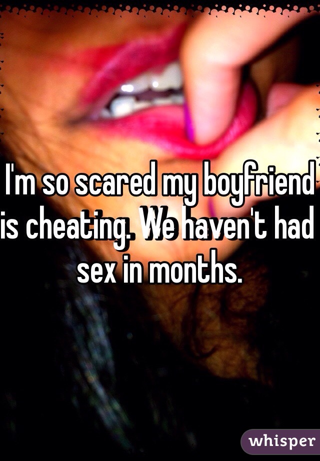 I'm so scared my boyfriend is cheating. We haven't had sex in months.