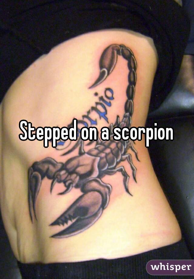 Stepped on a scorpion