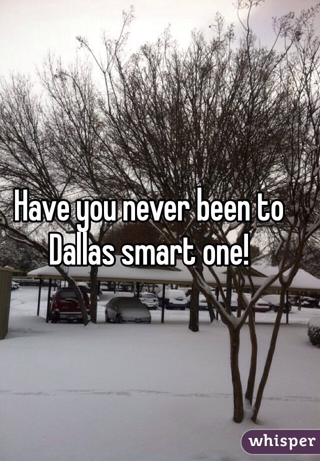 Have you never been to Dallas smart one!