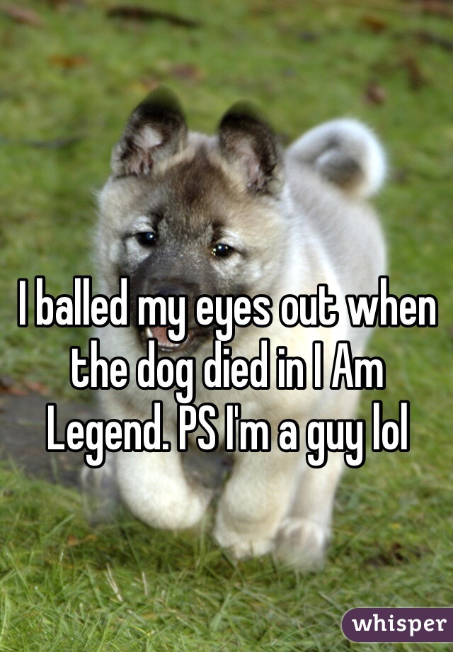 I balled my eyes out when the dog died in I Am Legend. PS I'm a guy lol  