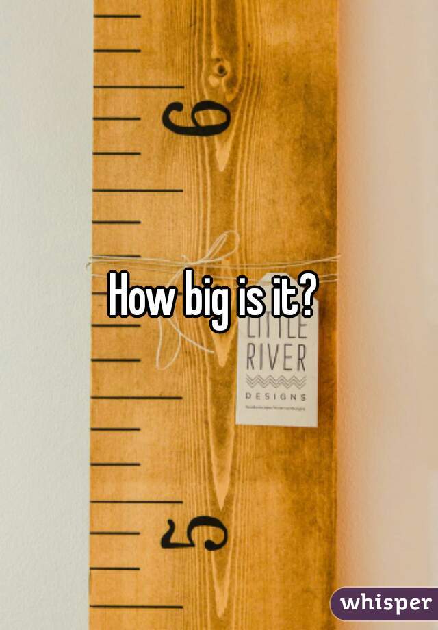 How big is it? 