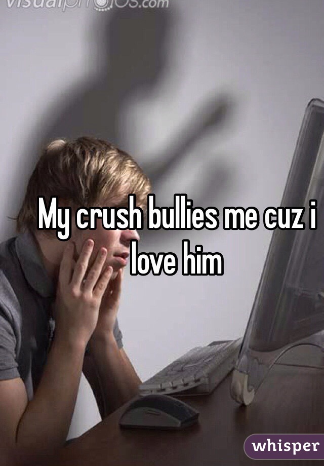 My crush bullies me cuz i love him
