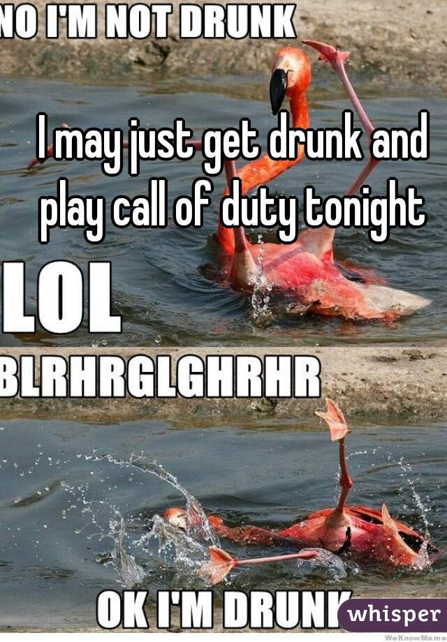 I may just get drunk and play call of duty tonight 
