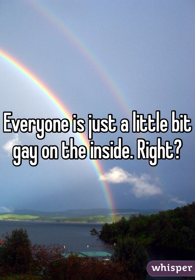Everyone is just a little bit gay on the inside. Right?