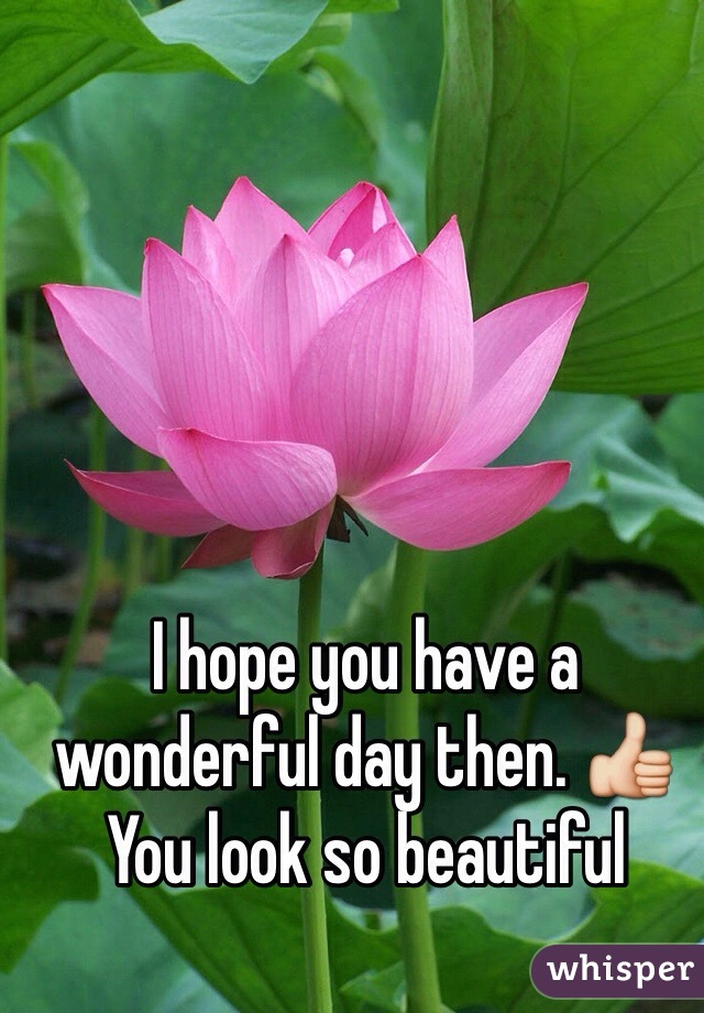 I hope you have a wonderful day then. 👍
You look so beautiful