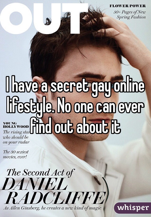 I have a secret gay online lifestyle. No one can ever find out about it