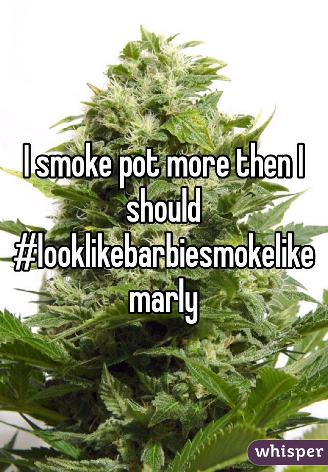 I smoke pot more then I should #looklikebarbiesmokelikemarly