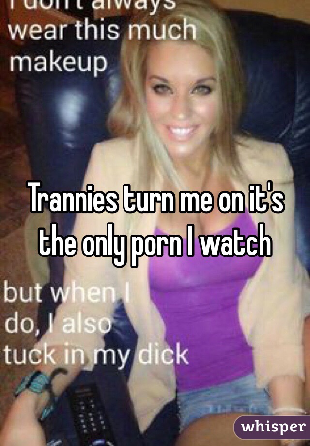 Trannies turn me on it's the only porn I watch 