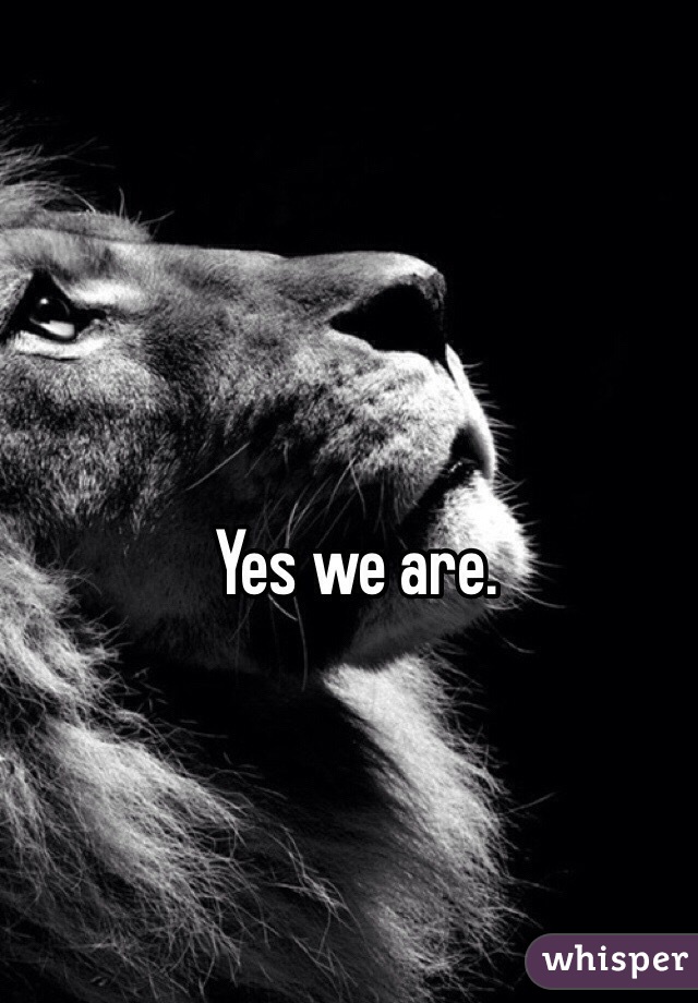 Yes we are. 