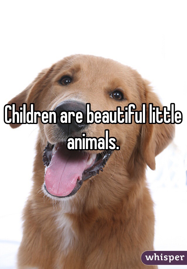Children are beautiful little animals. 
