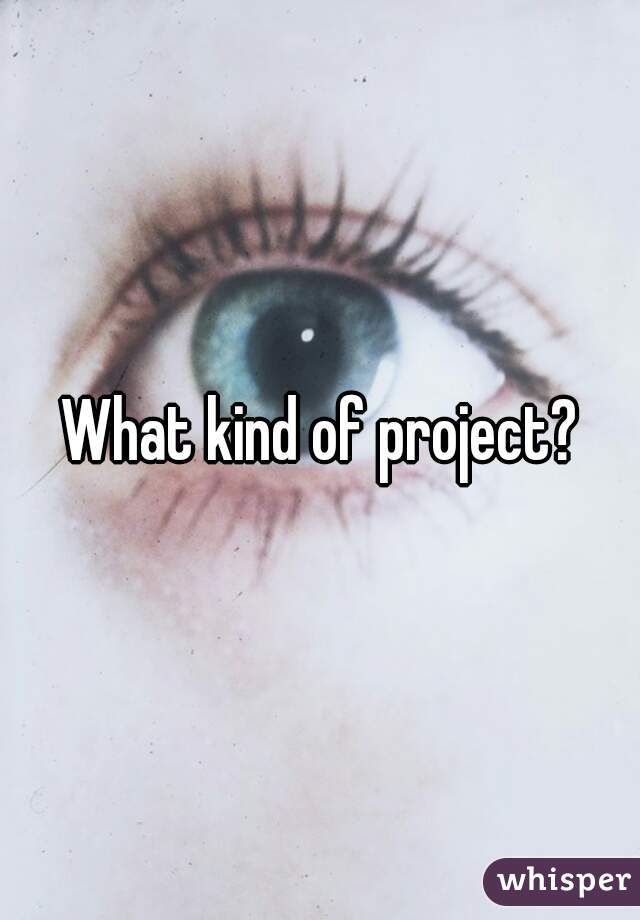 What kind of project?