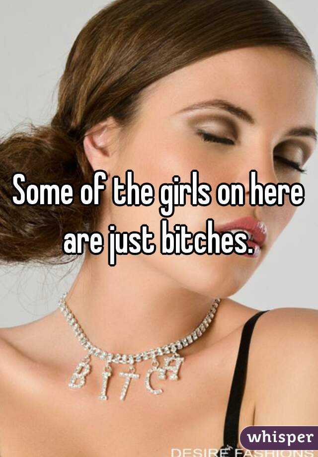 Some of the girls on here are just bitches. 
