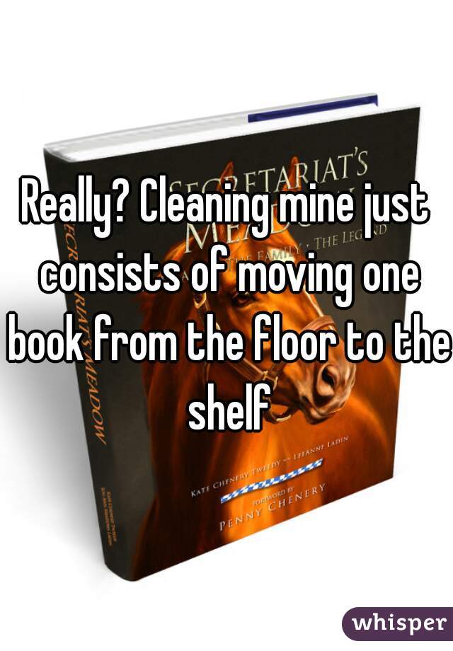 Really? Cleaning mine just consists of moving one book from the floor to the shelf