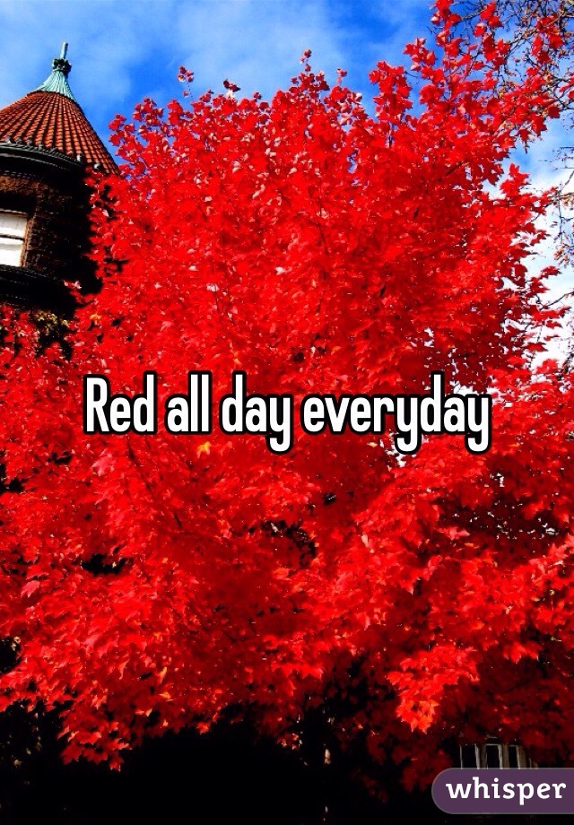 Red all day everyday