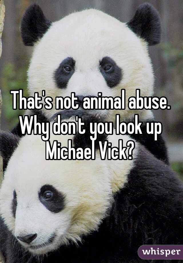 That's not animal abuse. Why don't you look up Michael Vick?