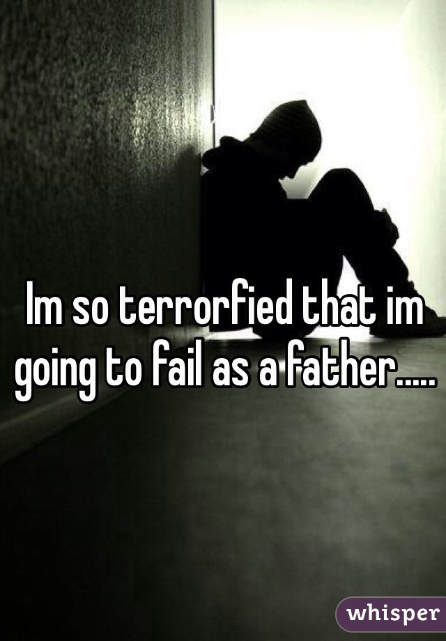 Im so terrorfied that im going to fail as a father.....