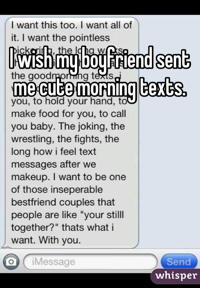 cute goodmorning texts to boyfriend