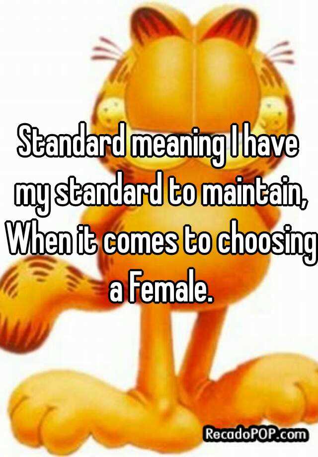 Standard Meaning In English