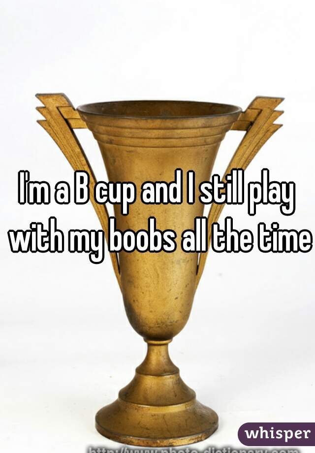 I'm a B cup and I still play with my boobs all the time