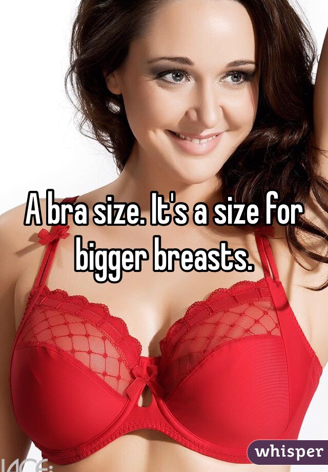 A bra size. It's a size for bigger breasts. 