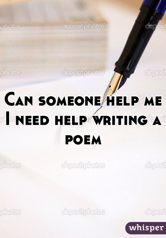 I need help writing