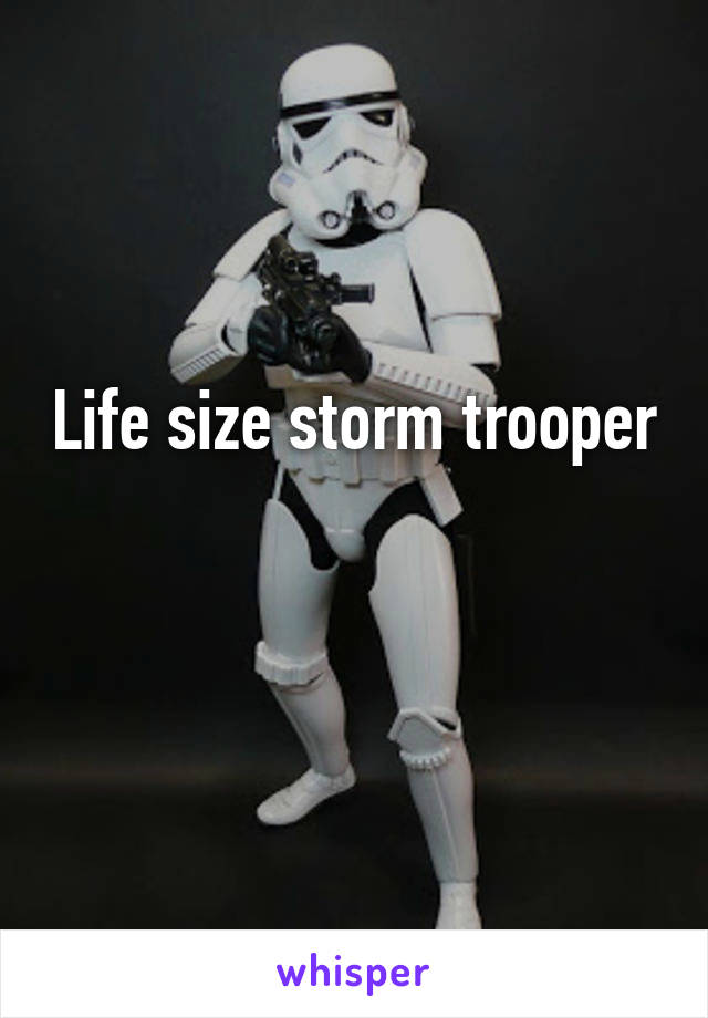 Life size storm trooper 

