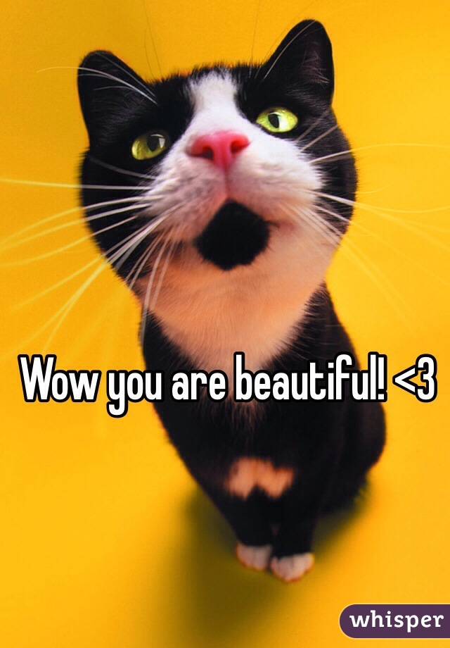Wow you are beautiful! <3