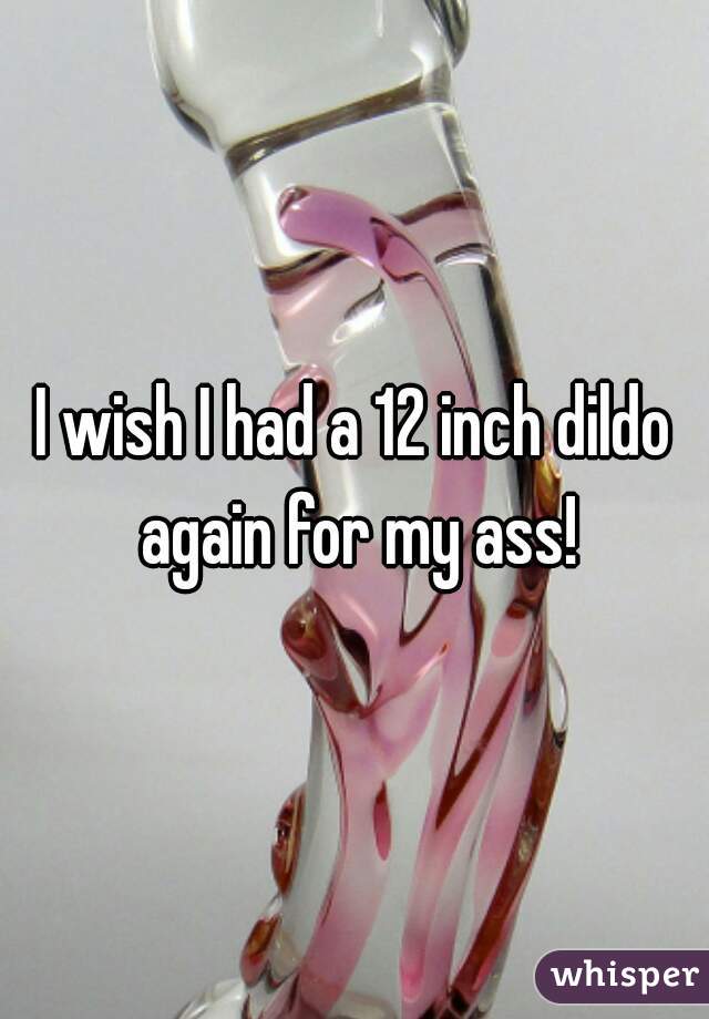 I wish I had a 12 inch dildo again for my ass!