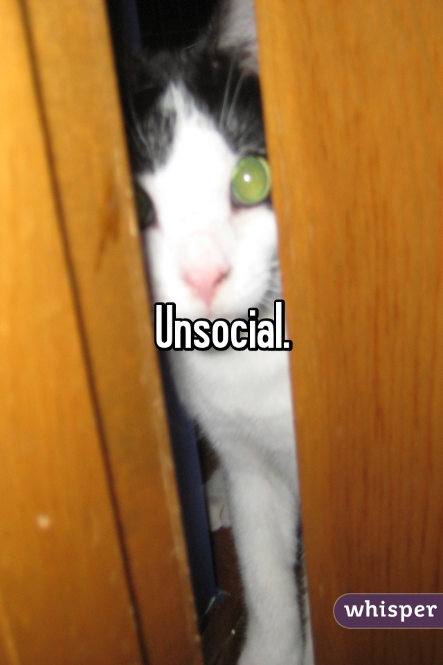 Unsocial.