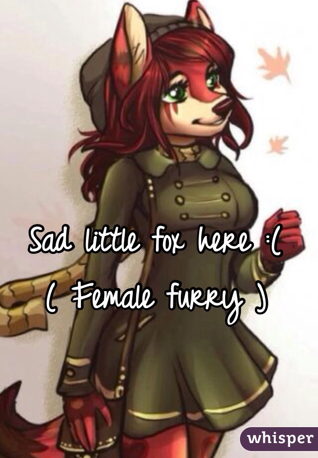 Sad little fox here :( 
( Female furry )