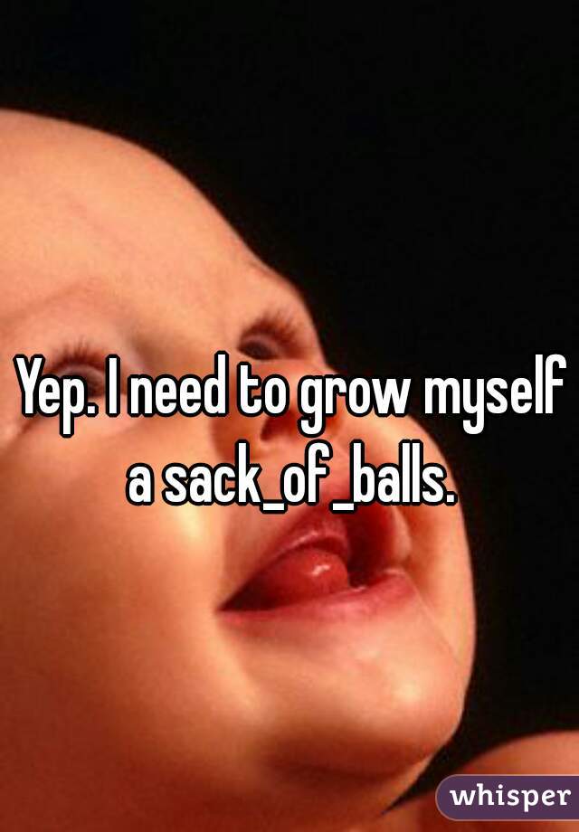Yep. I need to grow myself a sack_of_balls. 