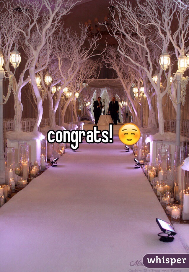 congrats! ☺️