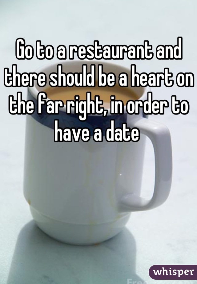 Go to a restaurant and there should be a heart on the far right, in order to have a date 