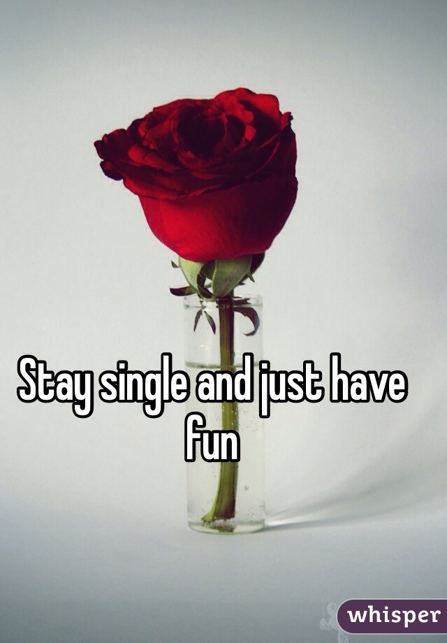 Stay single and just have fun 