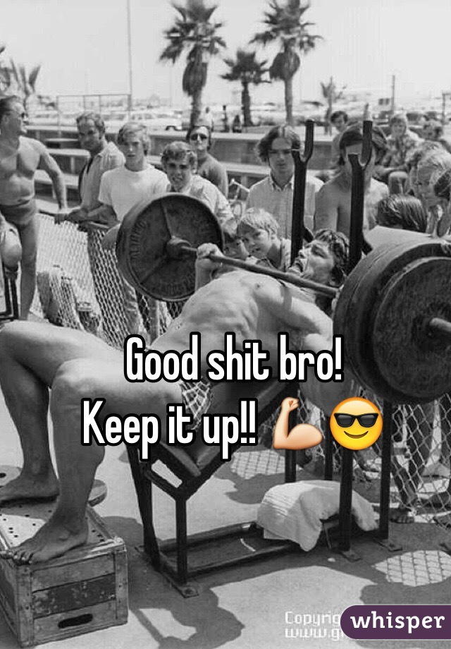 Good shit bro!
Keep it up!! 💪😎