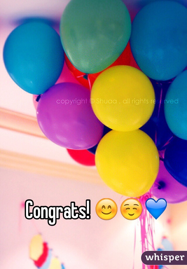 Congrats! 😊☺️💙