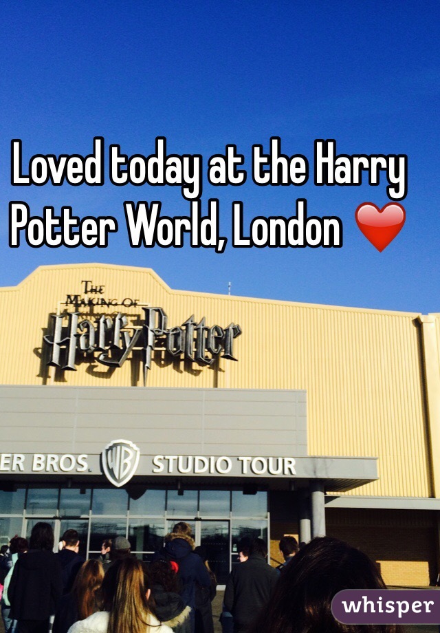 Loved today at the Harry Potter World, London ❤️